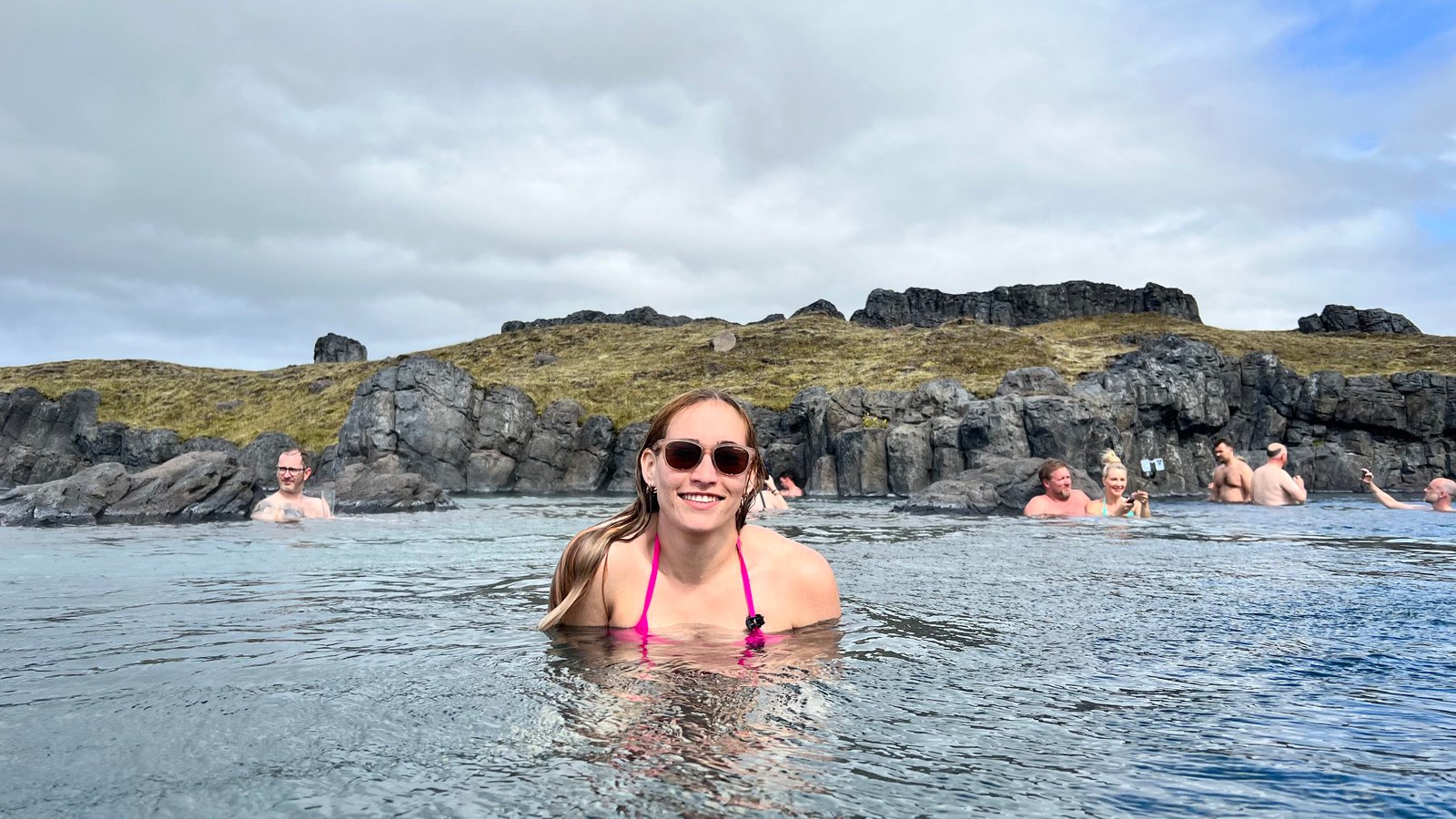 Geothermal hot spring pool in Iceland