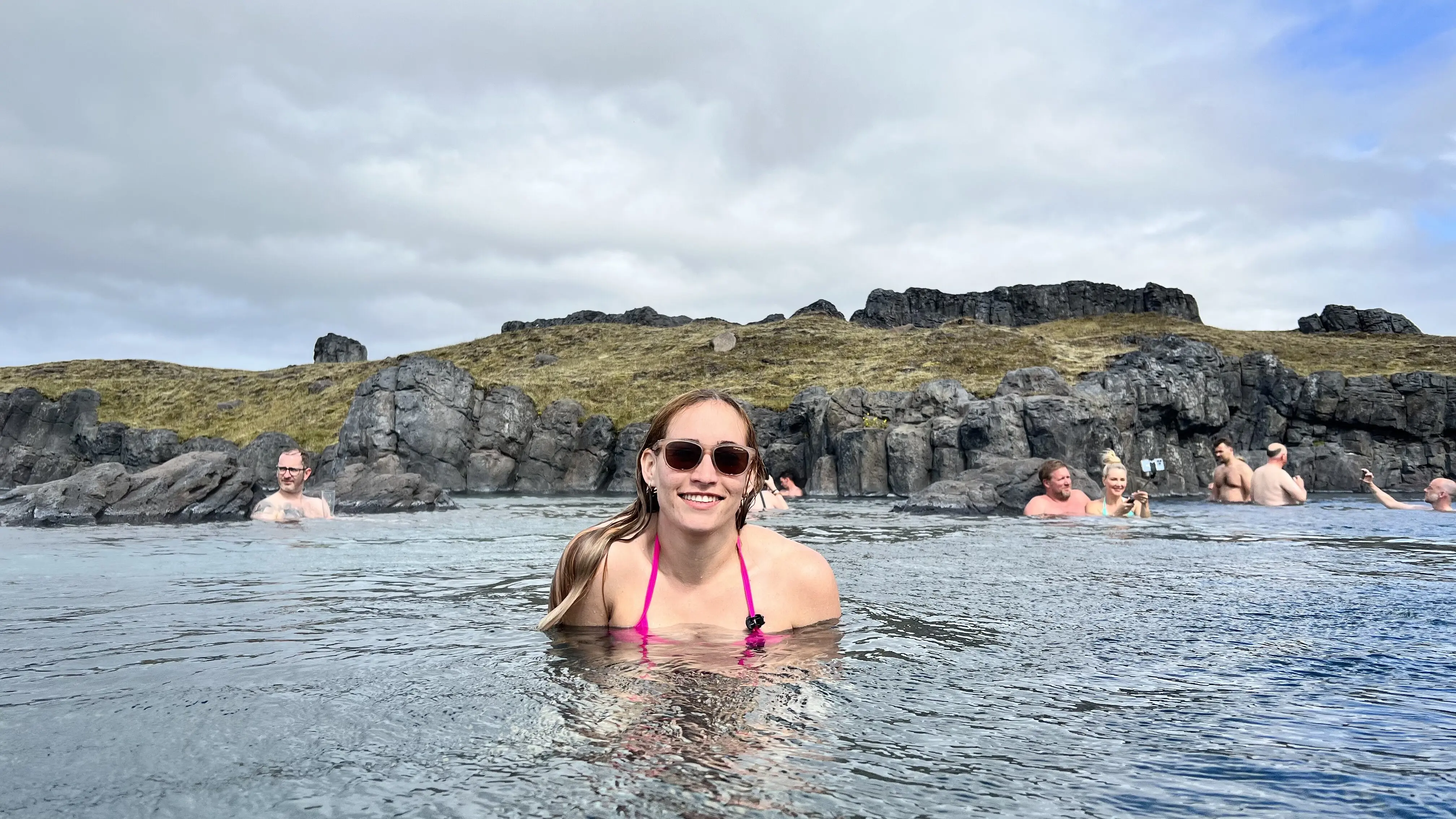 Geothermal hot spring pool in Iceland